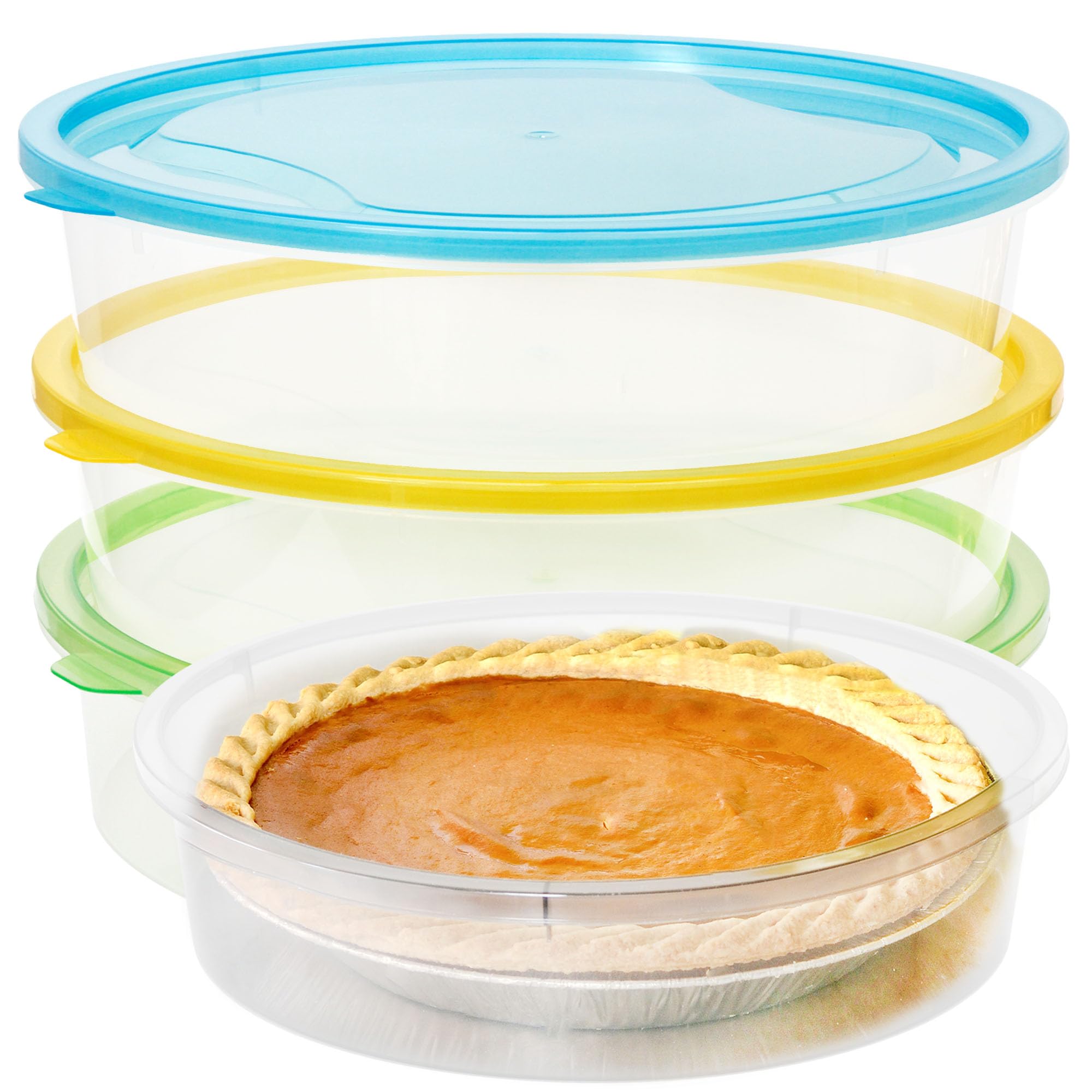 Contenedor Youngever para tarta de 11 pulgadas, tapa segura para transporte.