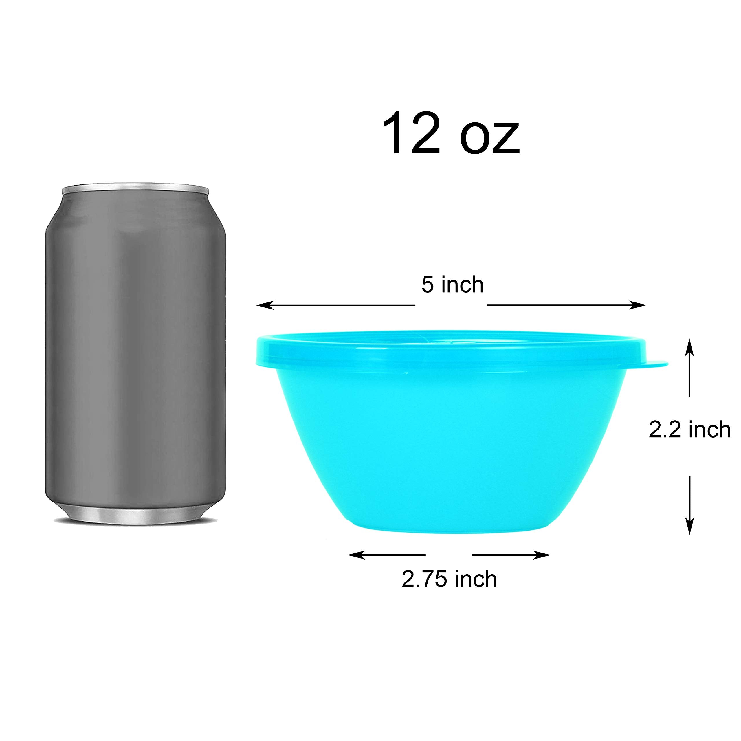 Tazones Youngever 12 oz con tapas para café y restaurante, duraderos.