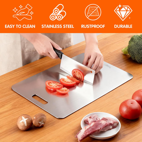 Younggetic tabla de corte titanio puro, usos versátiles para hornear y verduras