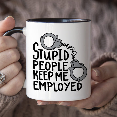 Taza YouNique con impresión a doble cara, ideal para té o café.