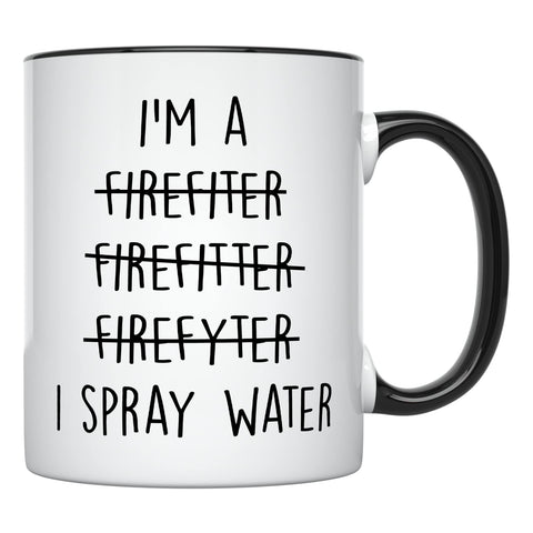 YouNique Designs: taza bombero 11oz frontal, perfecta para ritual matutino de café
