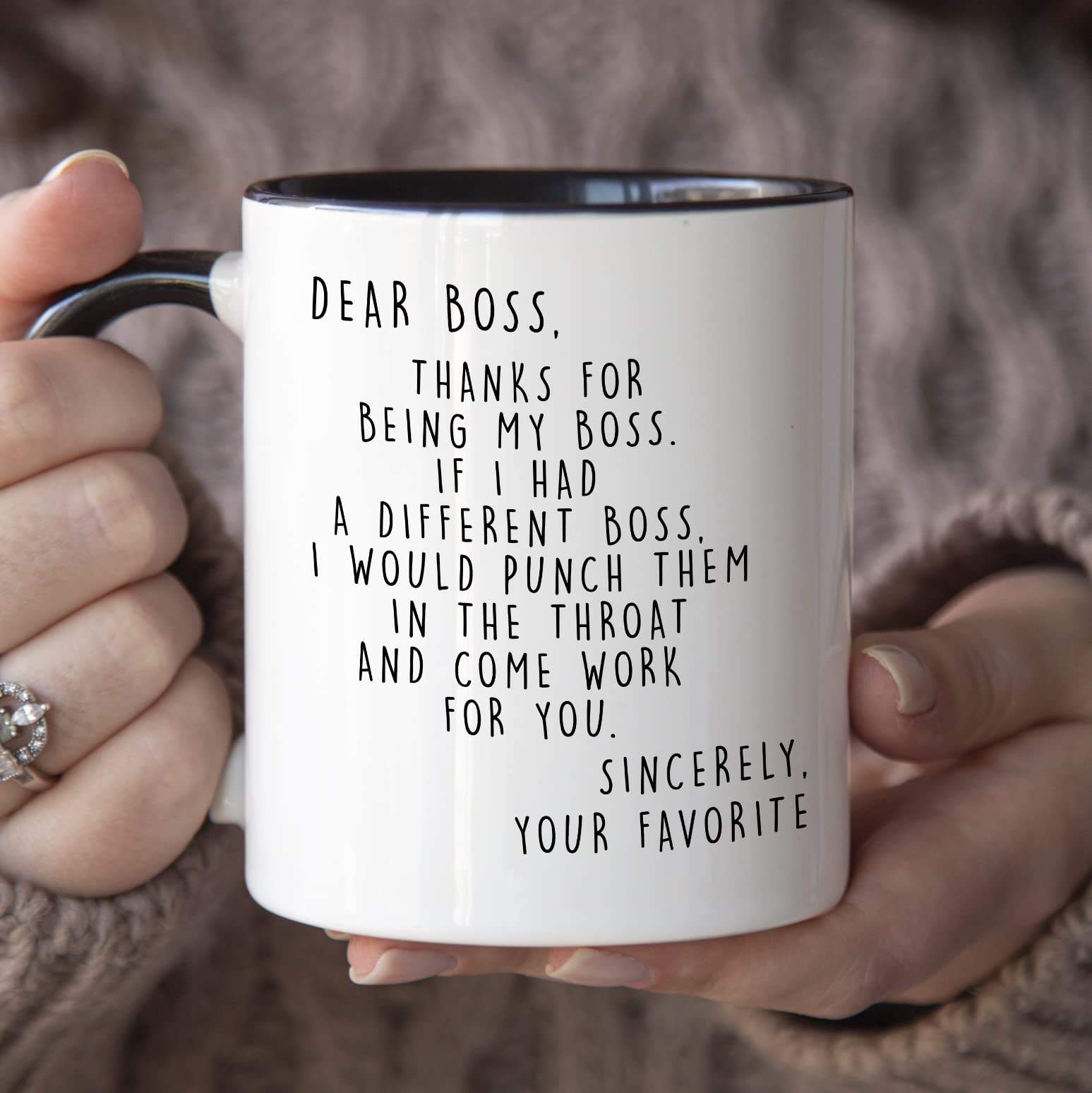 Taza YouNique Designs Jefe Doble Cara colores vivos para uso diario