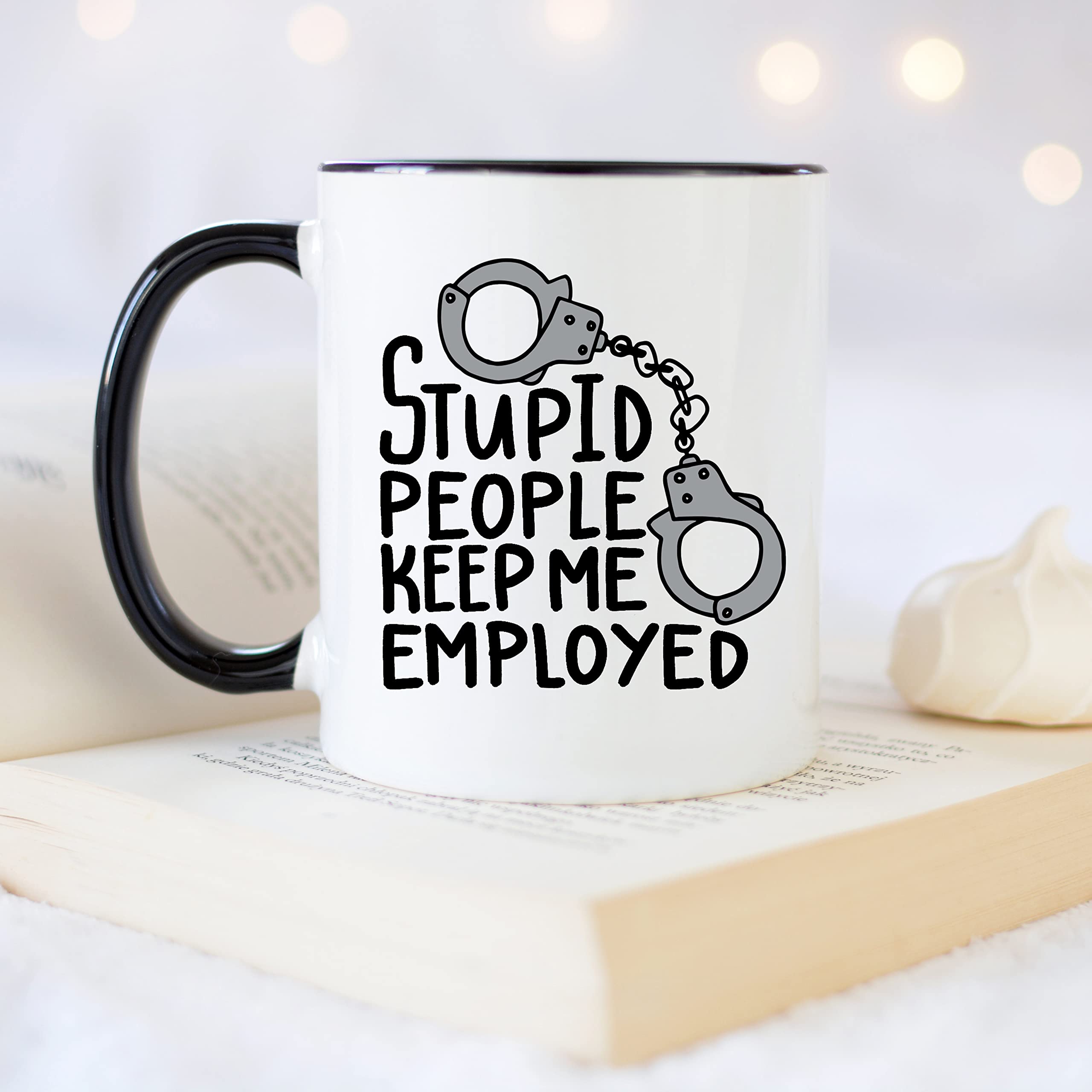 Taza regalo YouNique para profesionales de la ley, duradera.