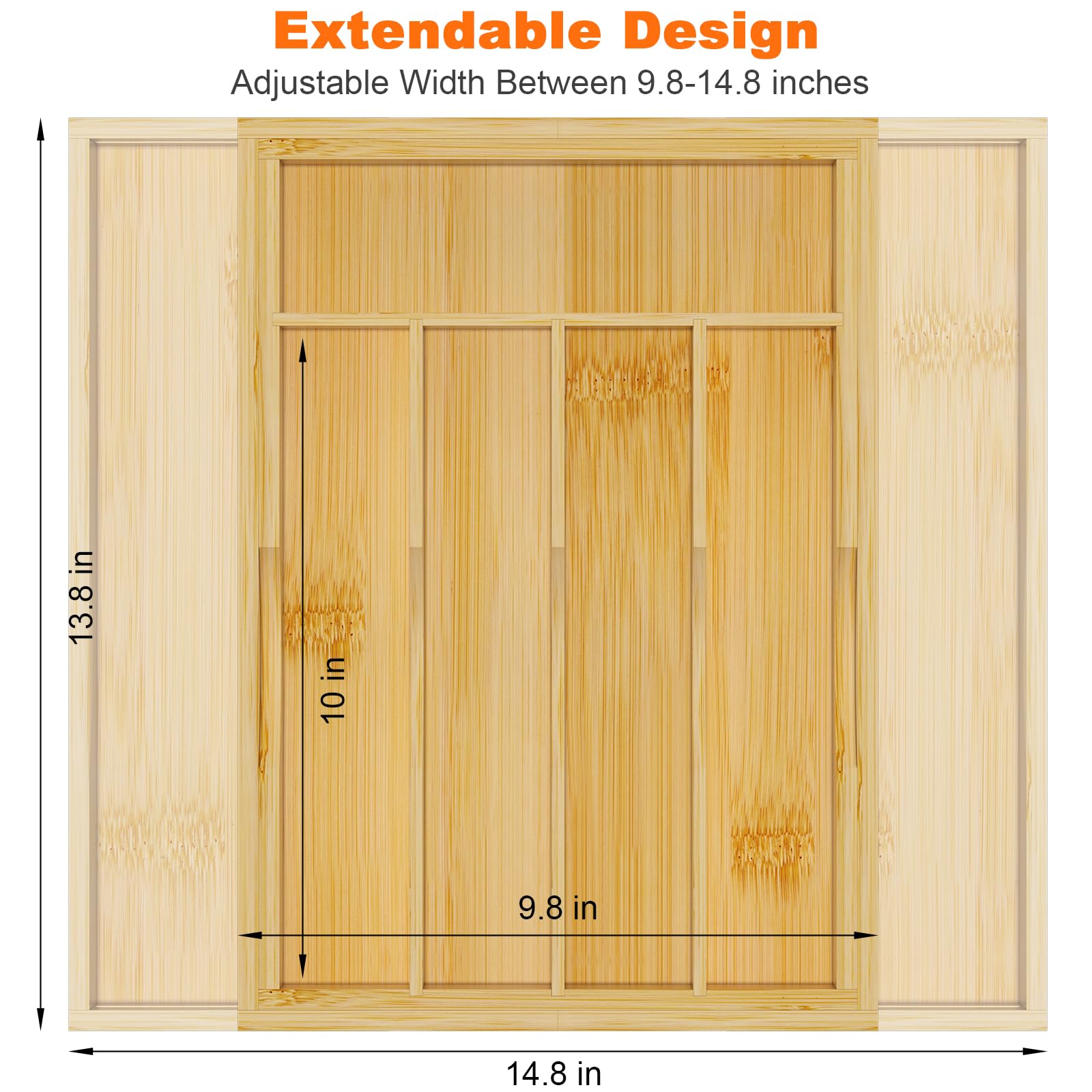 Base MDF y bambú natural del organizador de Youpehom para mayor durabilidad.