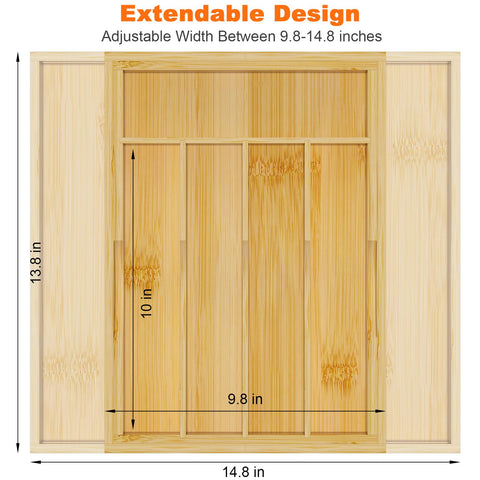 Base MDF y bambú natural del organizador de Youpehom para mayor durabilidad.