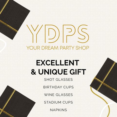 Your Dream Party Shop servilletas negras doradas con diseño imponente para mesa