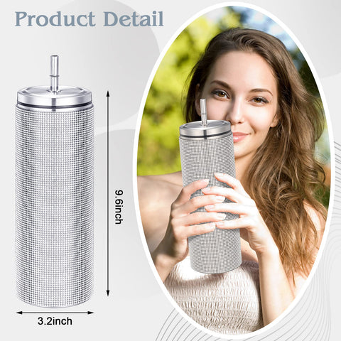 Youyole botella diamante con cadena metálica, estilo seguro para salir.