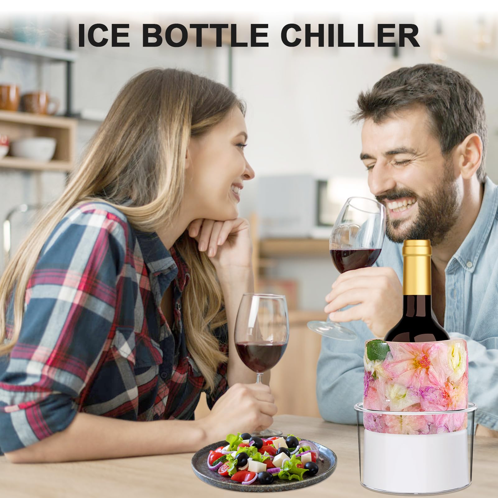 YOWINT molde cubeta hielo acrílico con frutas y flores para presentación