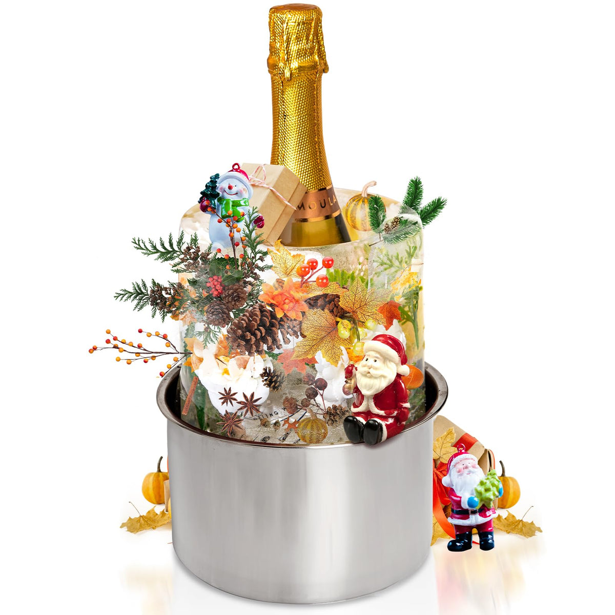 YOWINT Molde para cubetas de hielo para botella de vino, ideal para cenas elegantes