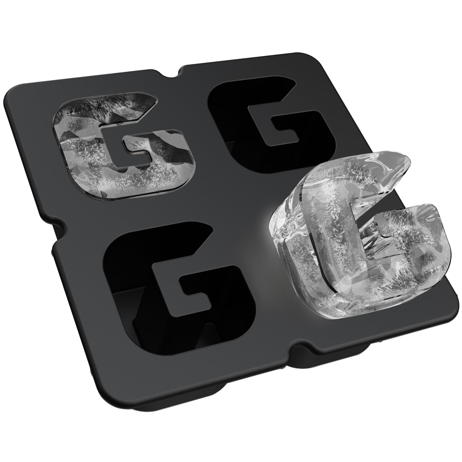 YOWINT Molde de letra G en hielo para bebidas personalizadas.