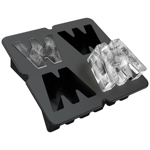 Molde YOWINT de letra W para hielo, ideal para personalizar bebidas.