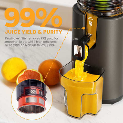YOYDS motor 350W, velocidad lenta 55 rpm para conservar sabor