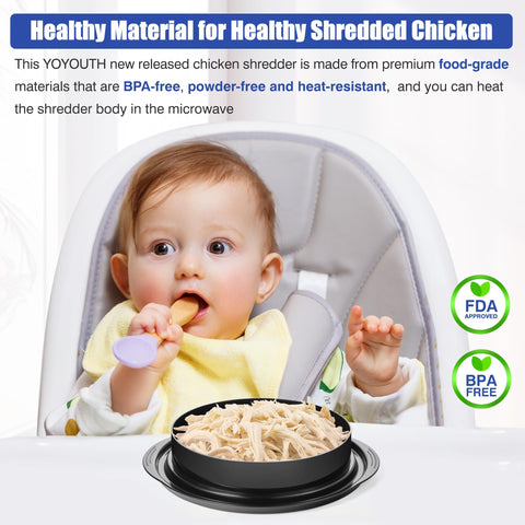 YOYOUTH deshilachador de pollo con diseño multicarnes para cerdo y res.