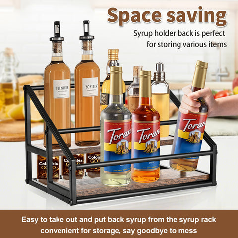 Organizador versátil en cocina-estación para condimentos y aceites.