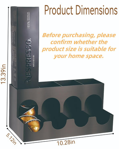 Porta cápsulas Nespresso Vertuo de YQDHYLYH para cuatro sabores.