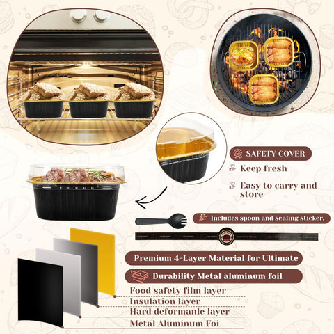 Diseño cuadrado elegante de YQER para postres atractivos.