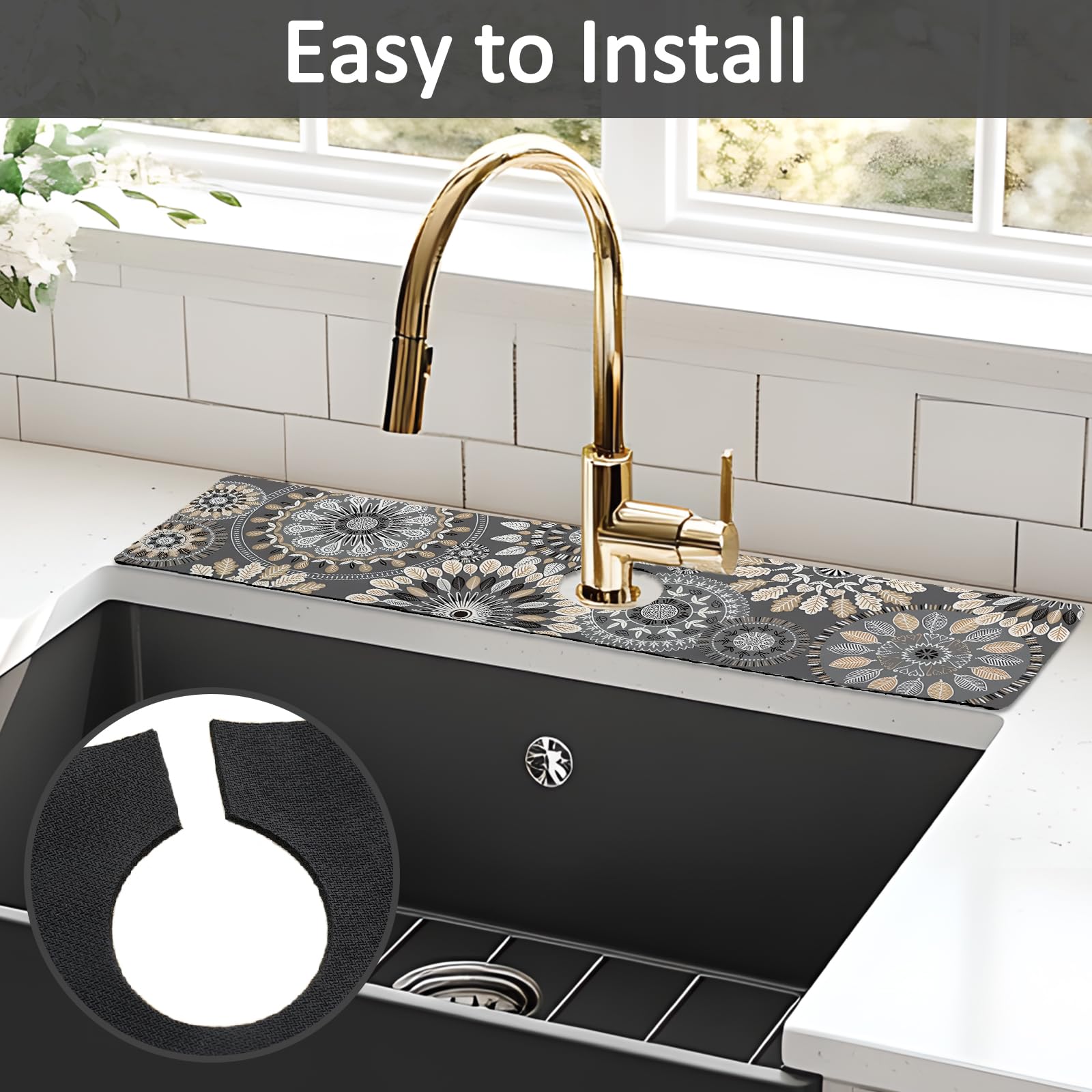 Yrhsnclsdg tamaño ajustable para grifos 24x5-5pulgadas.