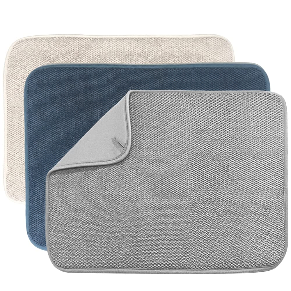 Ysanciuu mat secado de platos beige, alta absorción para vajilla