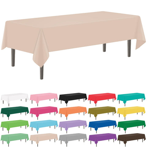 Mantel desechable beige YSYJ 54x108 para fiestas facilita la limpieza al terminar