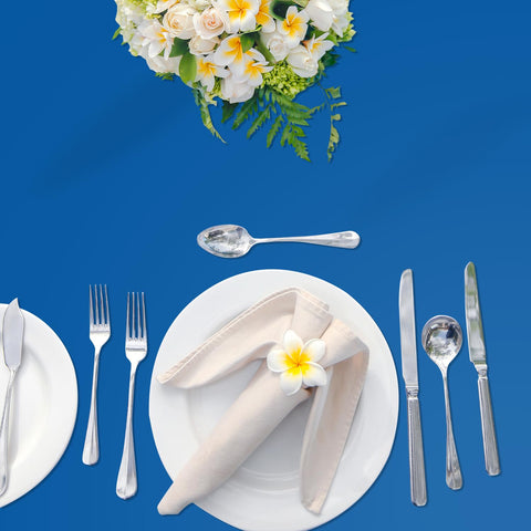 Mantel desechable azul real YSYJ para eventos, limpieza rápida.