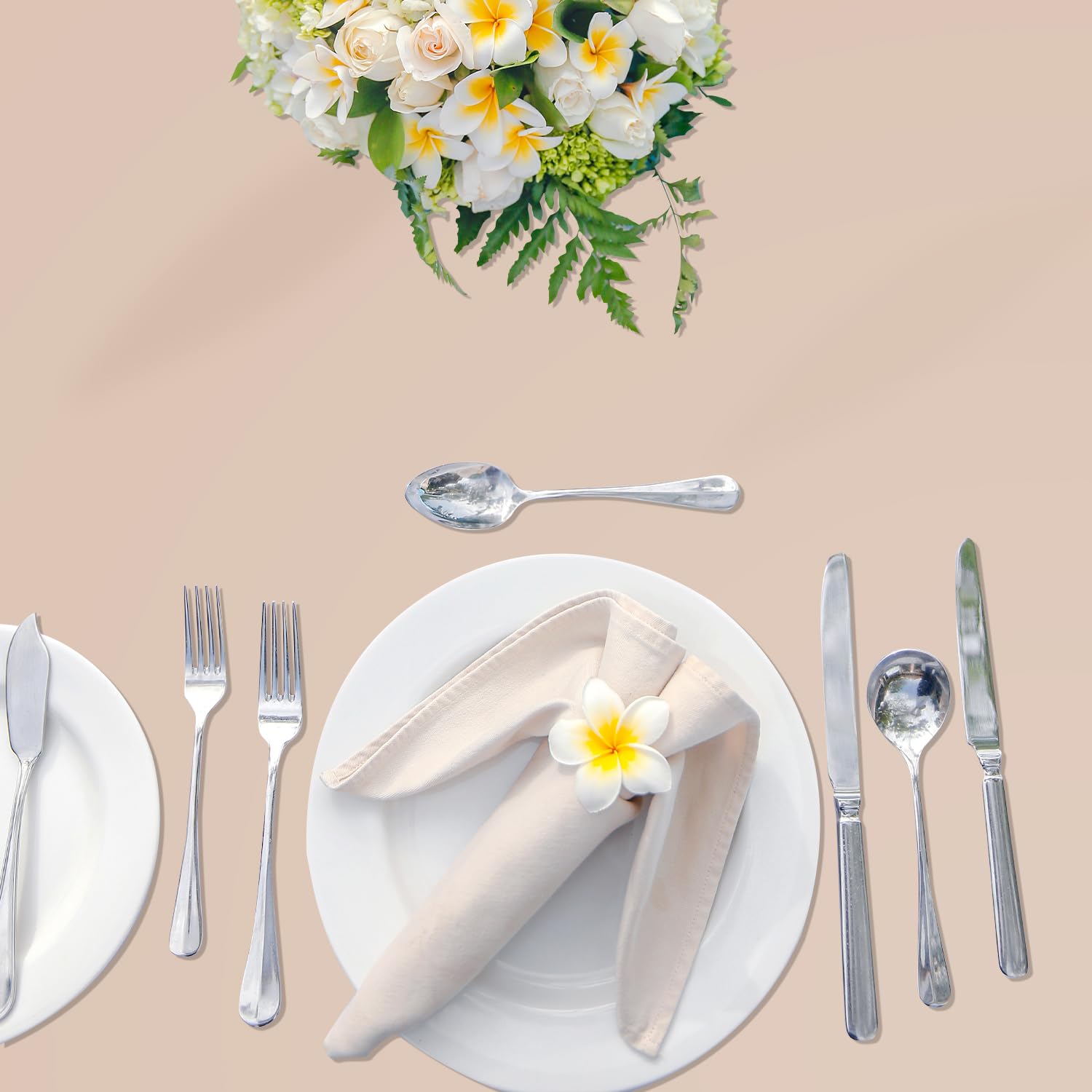 Mantel práctico para eventos y limpiezas rápidas con YSYJ beige
