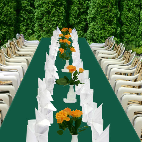 YSYJ mantel plástico verde oscuro añade ambiente y facilita limpieza posfiesta.