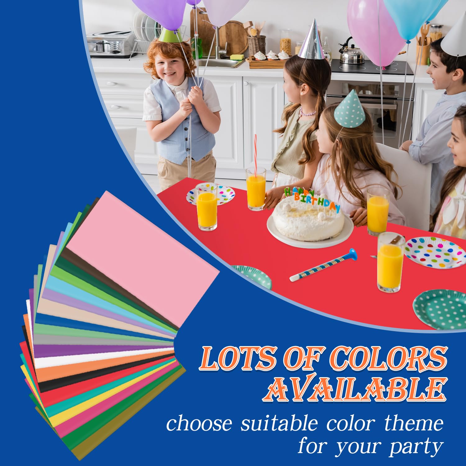 YSYJ mantel plástico con colores variados para combinar temáticas de celebración.