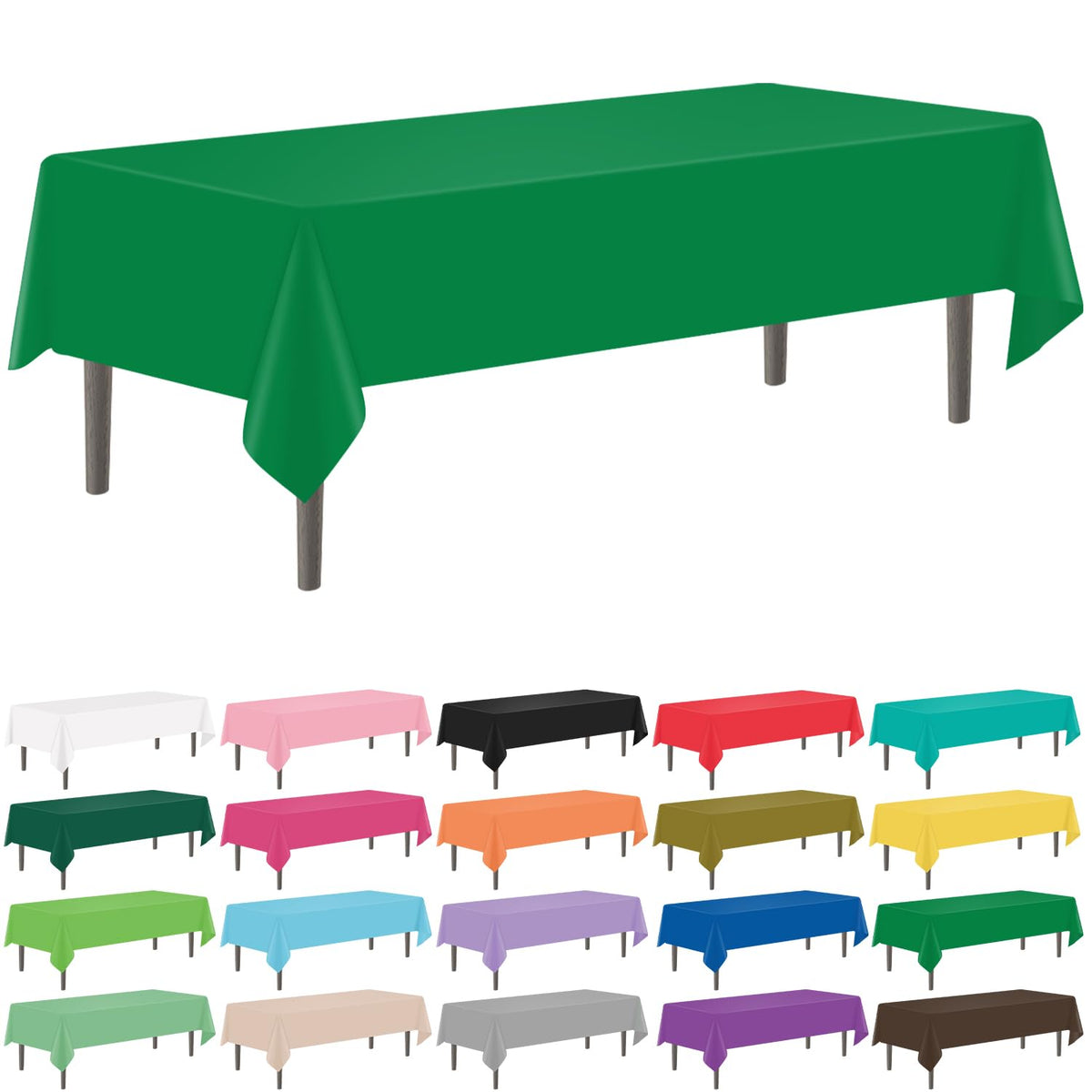 YSYJ mantel verde 54x108, ideal para fiestas y protección de superficies