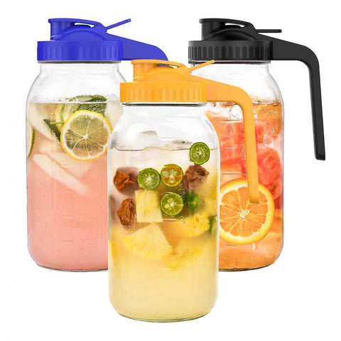 Jarra Mason 64 onzas de YTDnova con tapa hermética para conservar bebidas sin mezcla