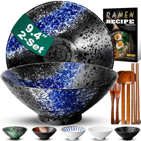 YTLEMON tazón ramen cerámico de 9,4 pulgadas para porciones grandes y deliciosas
