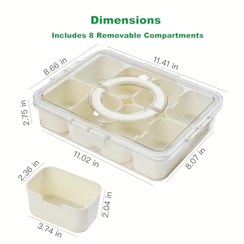 Snackle Box de YTMerrify con 8 compartimentos para separar snacks