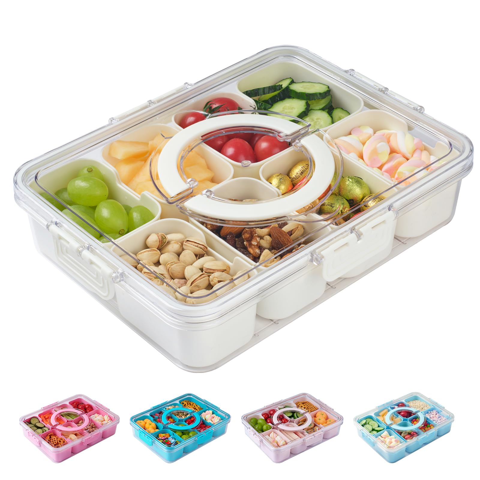 YTMerrify Snackle Box con tapa transparente para mantener aperitivos frescos