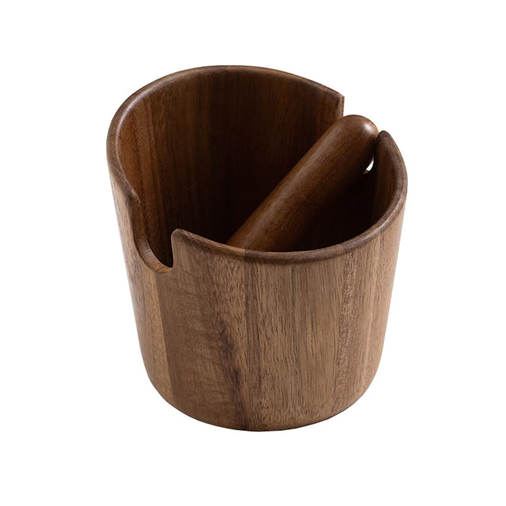 Cubo para posos Ytnjzl espresso, vista frontal, ideal para uso diario.
