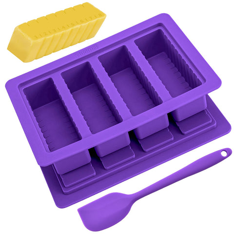 Ytuomzi molde mantequilla silicona con tapa morada, desmolde fácil