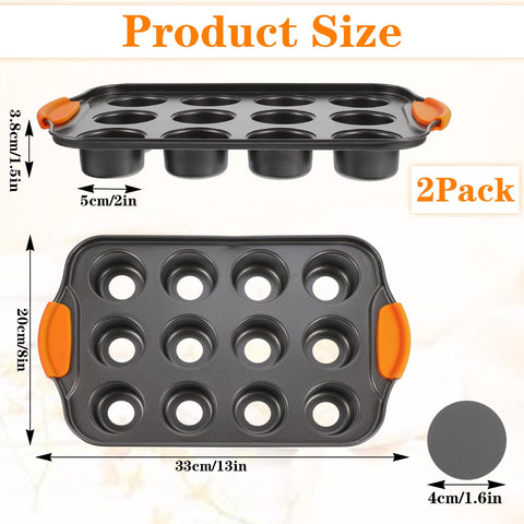 Moldes Yuanan mini cheesecake, 12 cavidades para porciones uniformes