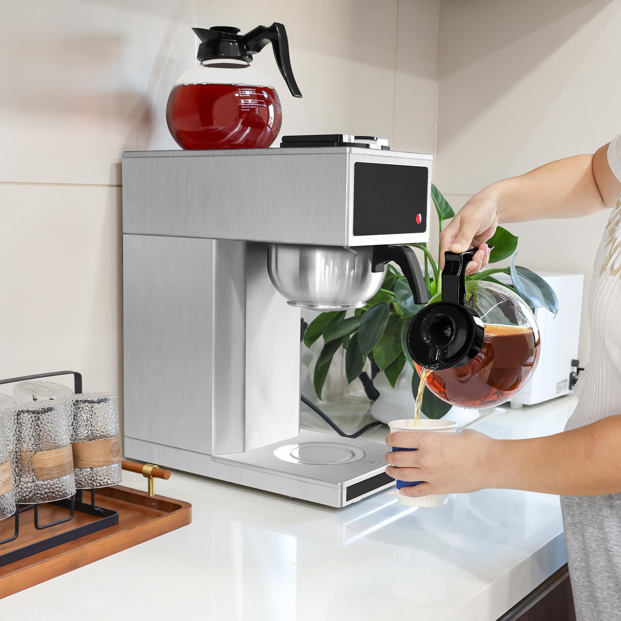 YUANHAO cafetera pourover con tecnología-extraccion potencia sabores mediante rociado multi-direccional