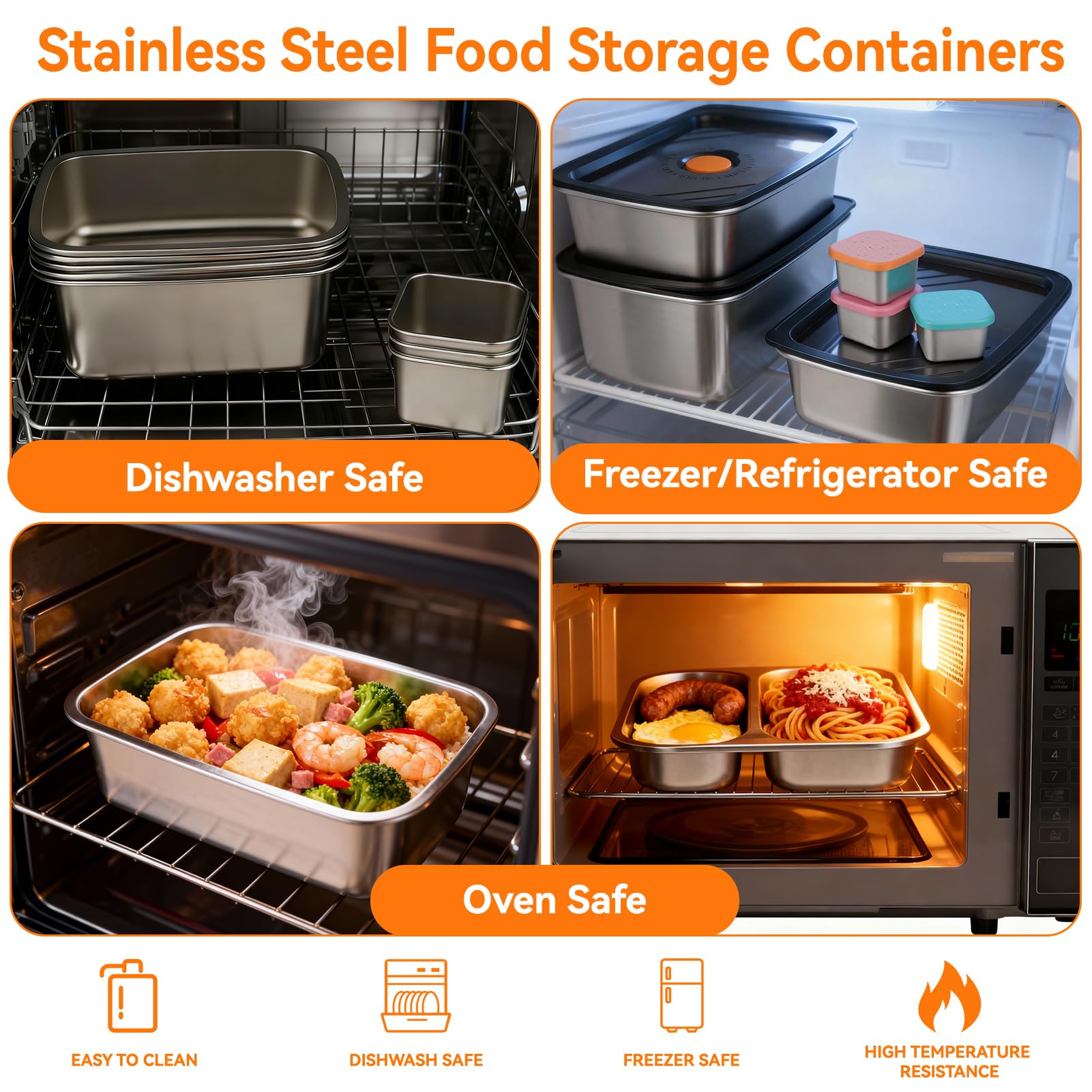 Recipientes de 6oz de acero inoxidable YUANYE, ideales para snacks y porciones pequeñas