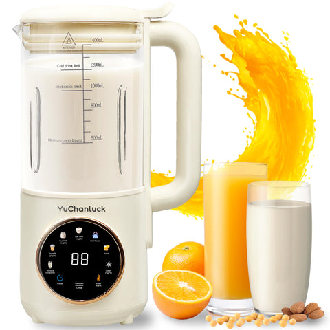YUCHANLUCK máquina de leche vegetal muestra su alta capacidad de 1400 ml para familias