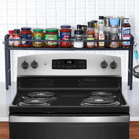 Yudeke estante de cocina extensible encimera con especias al alcance para mayor organización.