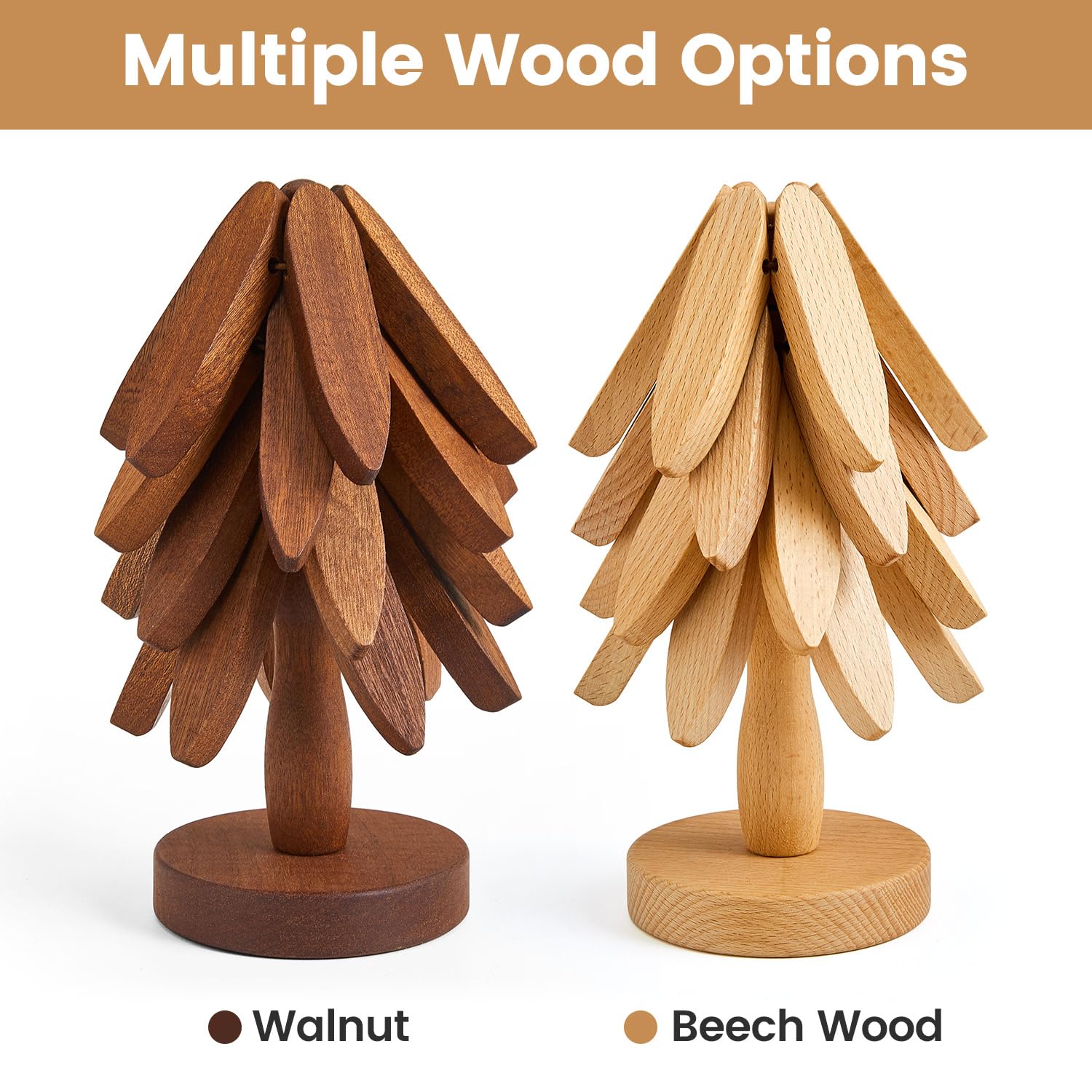 Regalo ideal para casa: juego salvamanteles de madera YUEXINKJ