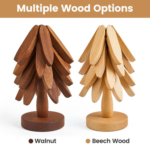 Regalo ideal para casa: juego salvamanteles de madera YUEXINKJ