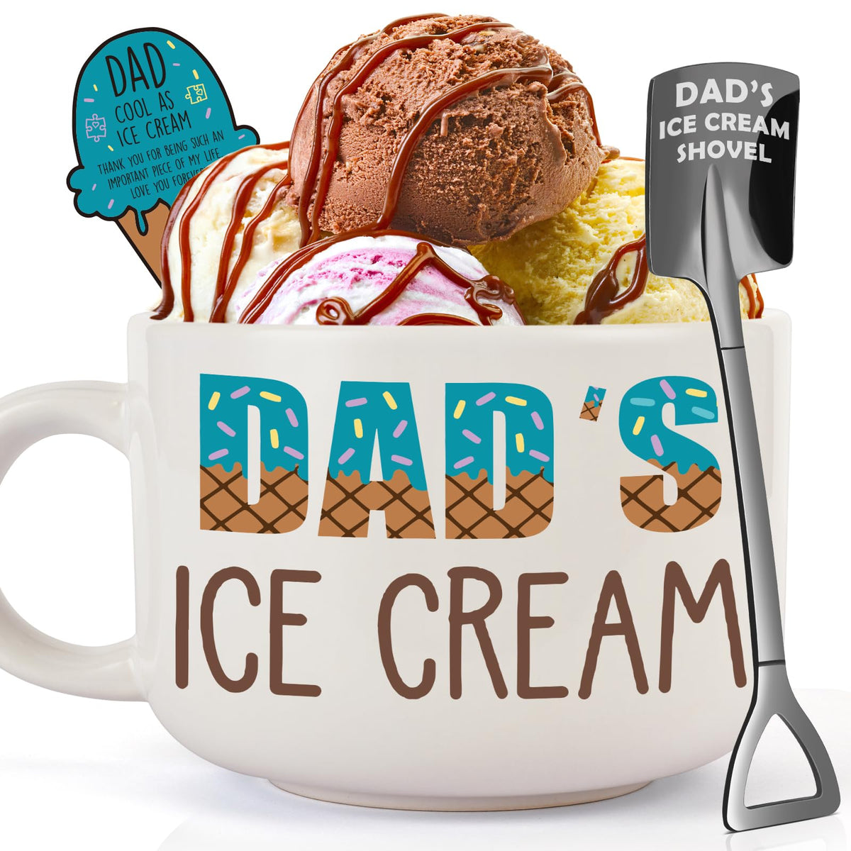 Tazón de helado YUEYUQIU para papá, regalo perfecto.