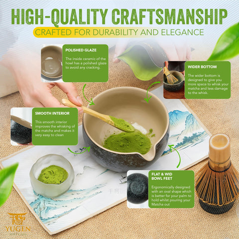 YUGEN MATCHA cuchara de bambú, porción precisa para cada preparación