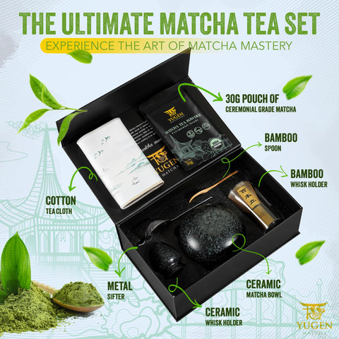 YUGEN MATCHA tamiz metálico, tamiz fino para infusión suave sin grumos