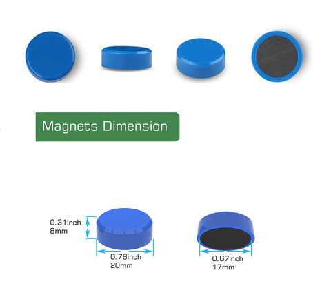 YUGOOD imanes: diámetro 20 mm para fijar papeles
