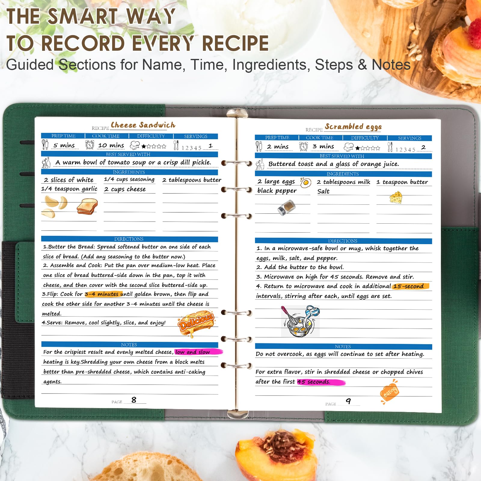 YUHUEDIT divisores categorizados para ordenar recetas por familia o tipo