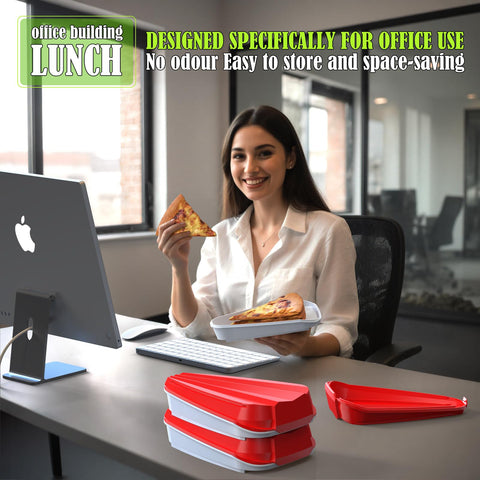 Yuiisenn Pizza Box apilable: tres niveles para organización de comidas variadas.