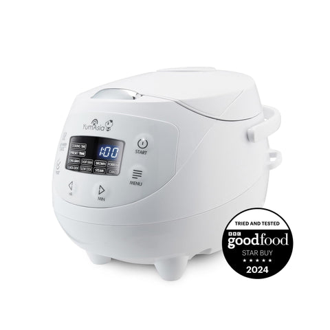 Yum Asia Panda Mini con cuenco ceramico Ninja, ideal para arroz perfecto en casa.