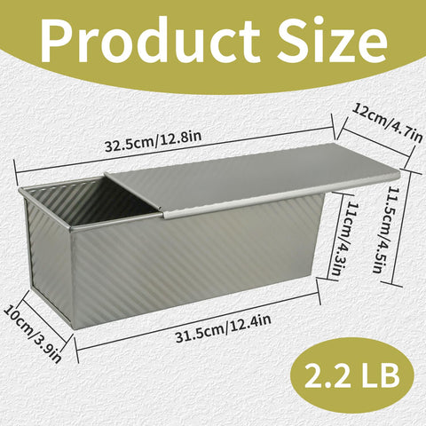 Pan de 13x5 Yumatouch con tapa, calor uniforme para dorar.