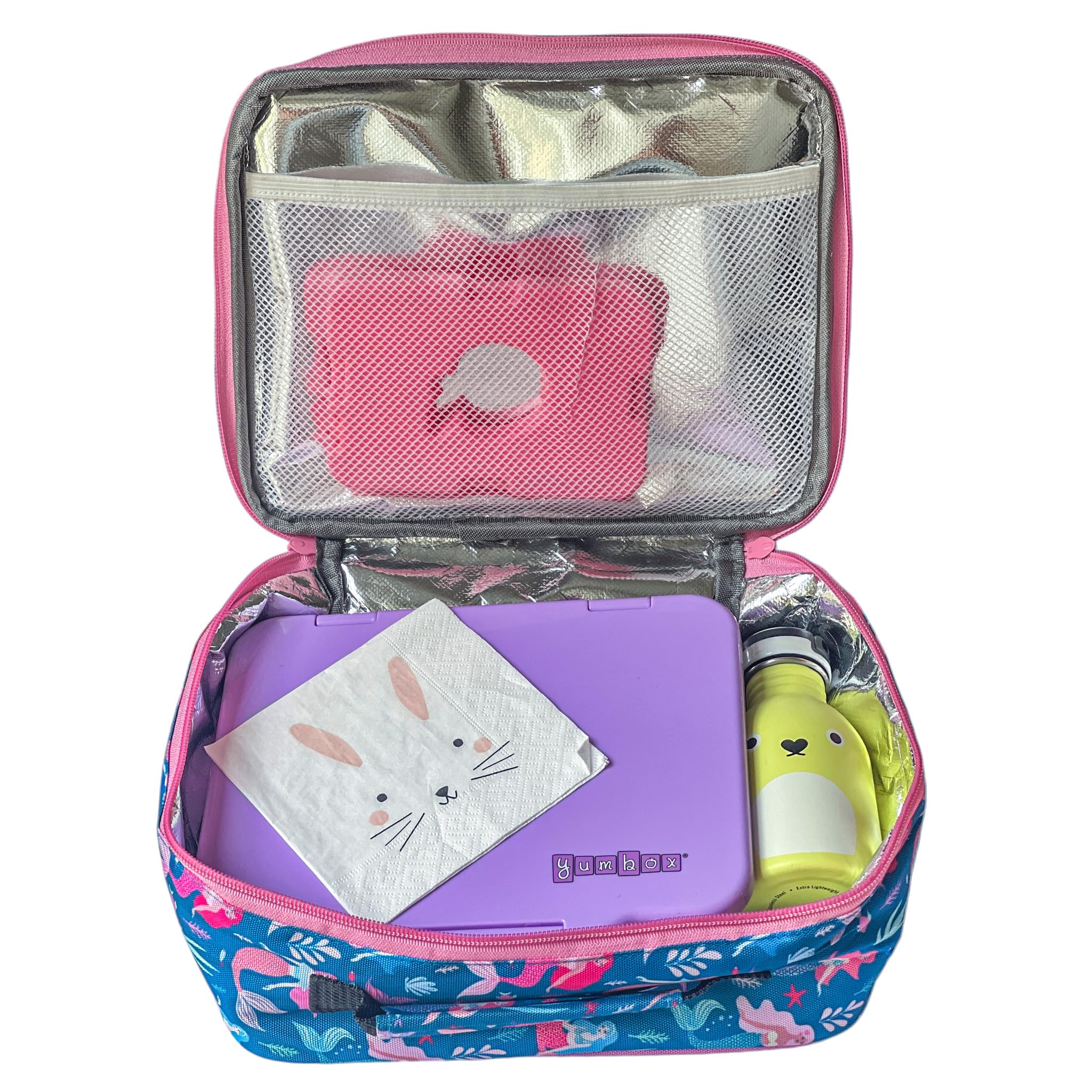 Yumbox Prêt dos secciones de media taza para guarniciones equilibradas.